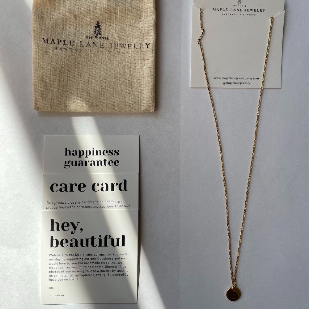 New Gold 'G' Initial Necklace